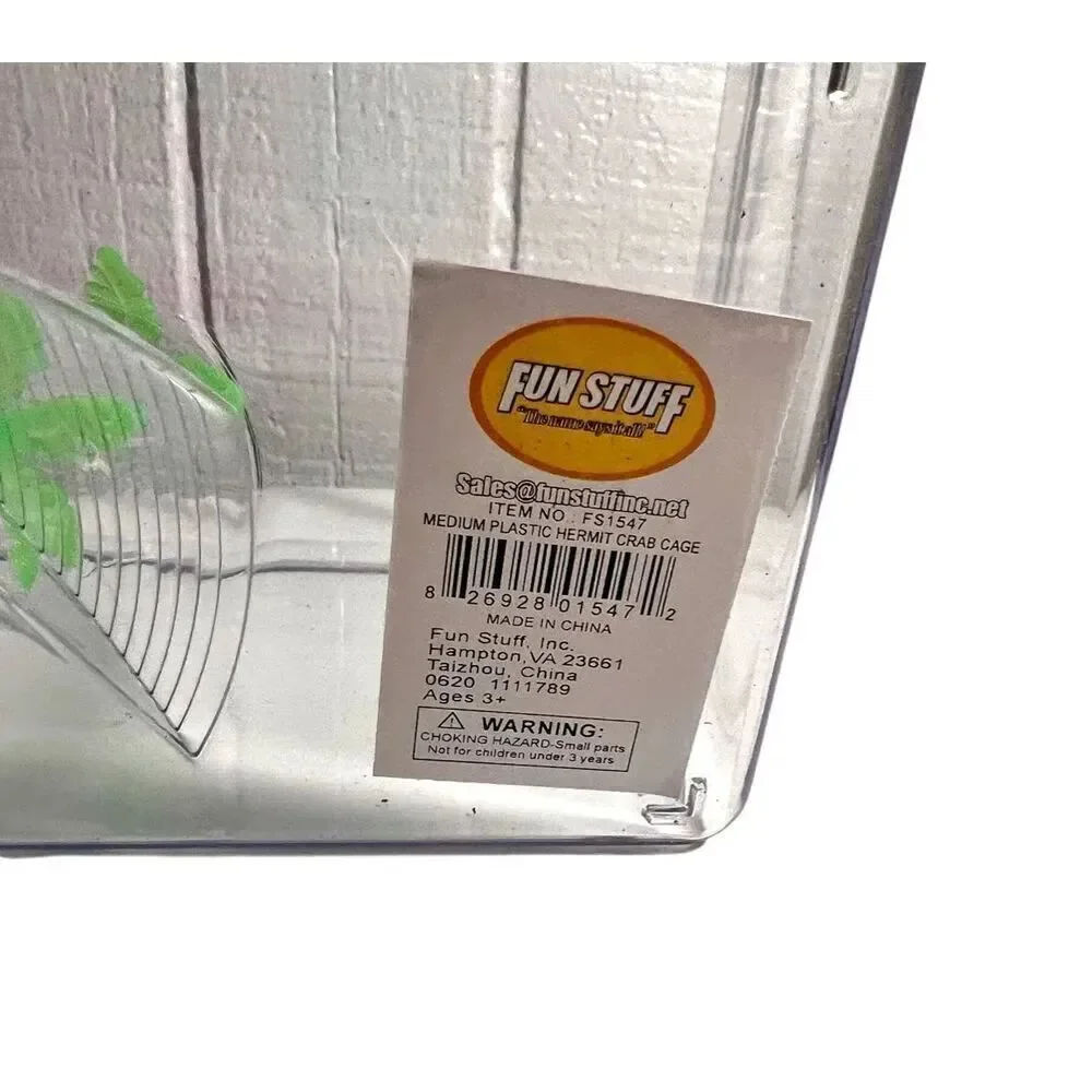 Portable Aquatic/Terrarium Tank, Plastic Carrier Cage with Lid and Handle NWT